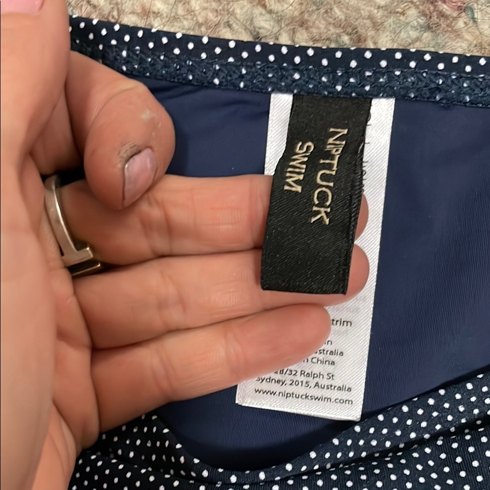 Nip Tuck Swim Women's Blue Bikini Bottom - Picture 3 of 7
